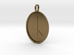 Calc Rune (Anglo Saxon) in Polished Bronze