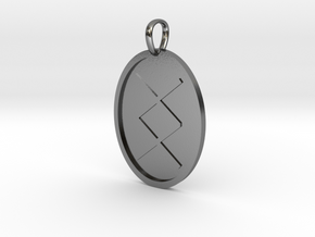 Ing Rune (Anglo Saxon) in Polished Silver