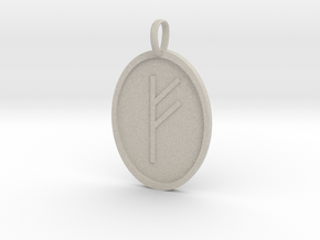 Feoh Rune (Anglo Saxon) in Natural Sandstone