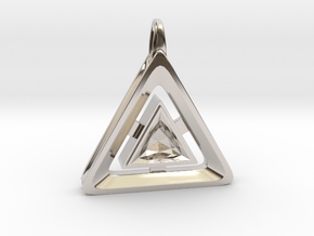 Origin ::: Triangle Pendant ::: v.01 in Rhodium Plated Brass