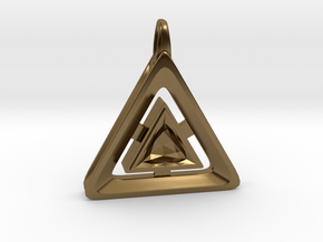 Origin ::: Triangle Pendant ::: v.01 in Polished Bronze