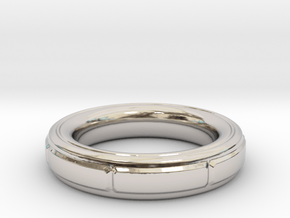 ring in Rhodium Plated Brass