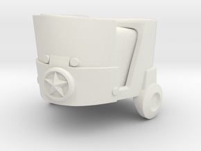 U-clank-a (designed to fit head of 3A Robot Heavy) in White Natural Versatile Plastic