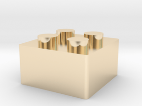 Lego-Inspired Keycap in 14k Gold Plated Brass