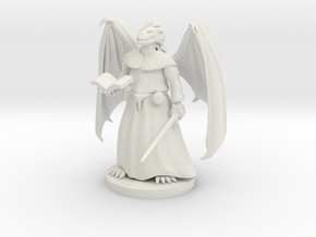Dragonborn Priest in White Natural Versatile Plastic
