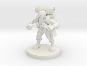 Dwarf Wizard Gathering Components in White Natural Versatile Plastic