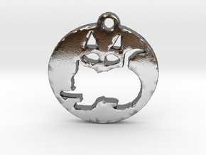 Look twice--Is it a kitten or a Kat? in Polished Silver