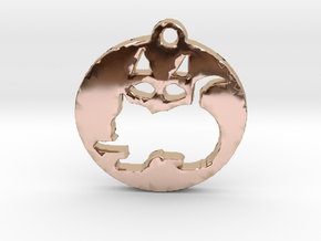 Look twice--Is it a kitten or a Kat? in 14k Rose Gold Plated Brass