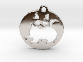 Look twice--Is it a kitten or a Kat? in Rhodium Plated Brass