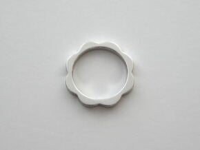 Flower Power Ring XS, S, M, L, XL in Rhodium Plated Brass: Extra Small