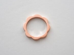 Flower Power Ring S/M 17mm in 14k Rose Gold Plated Brass