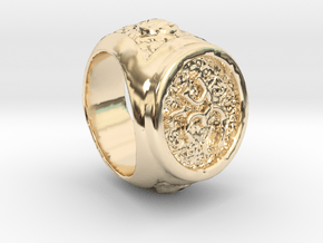 Trinity Ring in 14k Gold Plated Brass