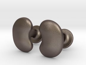 Milnerfield Salk Cufflinks - Pair in Polished Bronzed Silver Steel