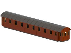 Co4b version 1 - Swedish passenger wagon in Tan Fine Detail Plastic