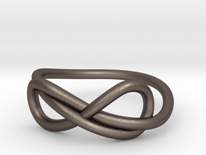 Infinity ring in Polished Bronzed Silver Steel: 6.5 / 52.75