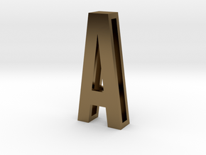 Choker Slide Letters (4cm) - Letter A in Polished Bronze