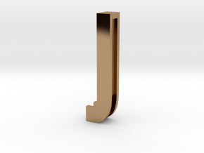 Choker Slide Letters (4cm) - Letter J in Polished Brass