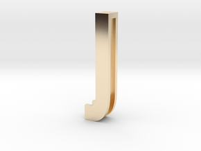 Choker Slide Letters (4cm) - Letter J in 14k Gold Plated Brass