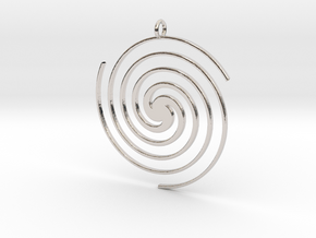 Sp3a Pendant in Rhodium Plated Brass