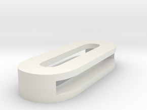 Choker Slide Letters (4cm) - Letter O or Number 0 in White Natural Versatile Plastic