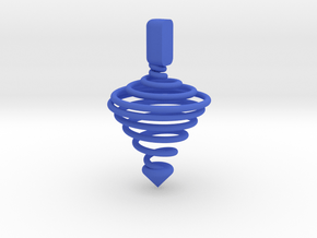 Functional Spinning top  in Blue Processed Versatile Plastic