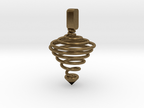 Functional Spinning top  in Natural Bronze