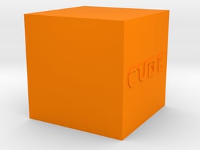 Cube in Orange Processed Versatile Plastic