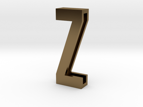 Choker Slide Letters (4cm) - Letter Z in Polished Bronze