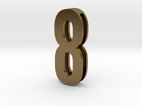 Choker Slide Letters (4cm) -Number  8 in Natural Bronze