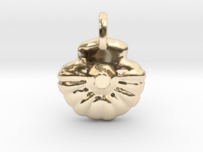 Shell Pendant Charm in 14k Gold Plated Brass
