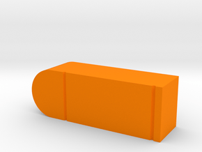 Bullet Game Piece in Orange Processed Versatile Plastic