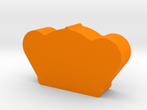 Crown Game Piece in Orange Processed Versatile Plastic