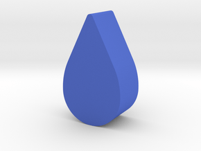 Droplet Game Piece in Blue Processed Versatile Plastic