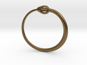 Ouroboros Pendant 6.2cm in Natural Bronze