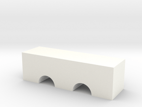 Double Arch Bridge Game Piece in White Processed Versatile Plastic