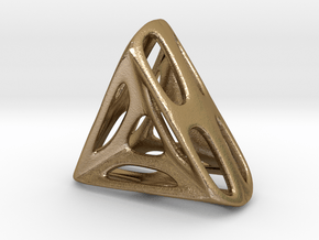 Nest ::: Triangle Pendant ::: v.01 in Polished Gold Steel