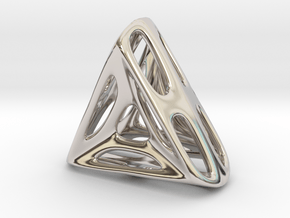 Nest ::: Triangle Pendant ::: v.01 in Rhodium Plated Brass