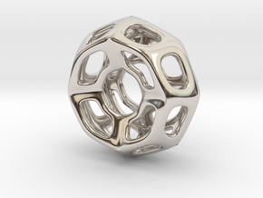 Nest ::: Circle Pendant ::: v.01 in Rhodium Plated Brass