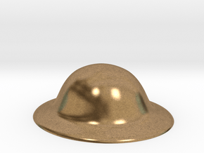 Army Brodie Helmet WW1 WW2 1:6 scale in Natural Brass