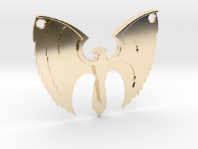 Phoenix Pendant in 14k Gold Plated Brass