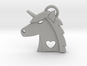 Unicorn Head Pendant in Aluminum