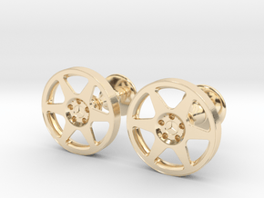 Mercedes-Benz 190 Evo Cufflinks in 14k Gold Plated Brass