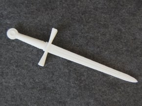 Crusader Dagger - 1:3 in White Natural Versatile Plastic