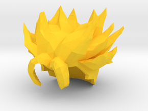 Custom Trunks Short SSj Inspired Hair for Lego in Yellow Processed Versatile Plastic