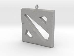 DOTA 2 Polygonal Logo Pendant Keychain Necklace in Aluminum
