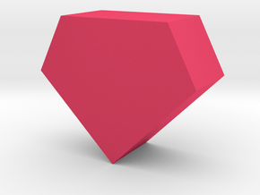 Gem Game Piece in Pink Processed Versatile Plastic