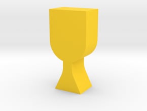 Goblet Game Piece in Yellow Processed Versatile Plastic