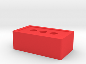 Detailed Brick Game Piece in Red Processed Versatile Plastic