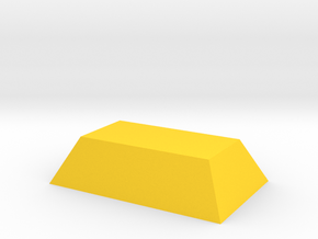Gold Ingot Game Piece in Yellow Processed Versatile Plastic