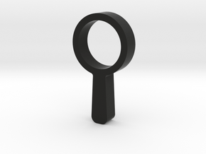Magnifying Glass Game Piece in Black Natural Versatile Plastic